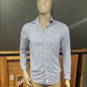 Vineyard Vines White and Blue Checkered Shirt